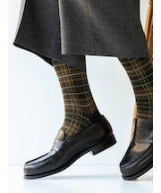 【Tabio MEN】WOOLドレスチェックレギュラー丈ソックス