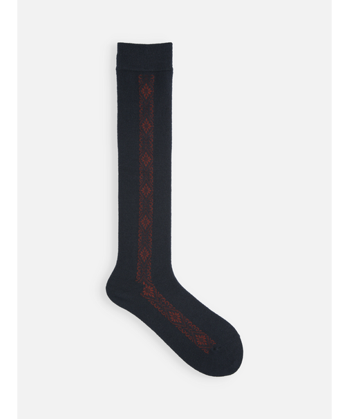 ダマスクお花ハイソックス