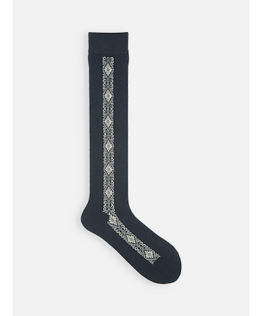 ダマスクお花ハイソックス