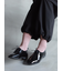 毛混ラメゴム長ソックス