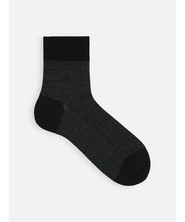 【Tabio MEN】ウールヘリンボンショート丈ソックス