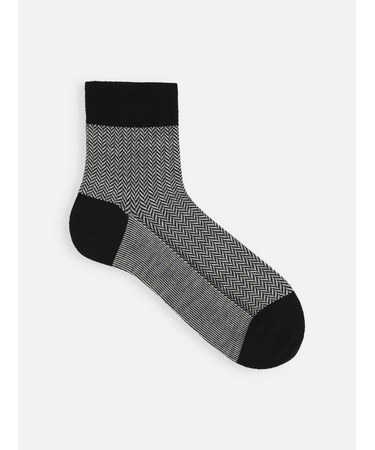 【Tabio MEN】ウールヘリンボンショート丈ソックス