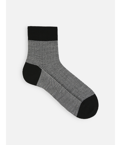 【Tabio MEN】ウールヘリンボンショート丈ソックス