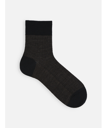 【Tabio MEN】ウールヘリンボンショート丈ソックス