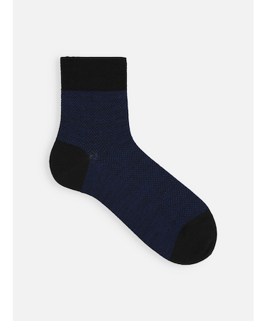 【Tabio MEN】ウールヘリンボンショート丈ソックス