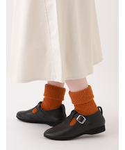 タム三つ折りリブショートソックス