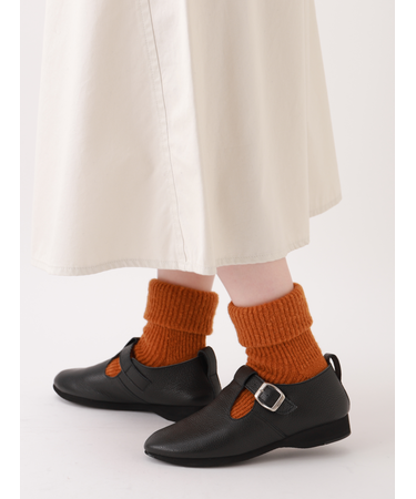 タム三つ折りリブショートソックス