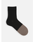 【Tabio MEN】つま先ウール切替リブショート丈ソックス