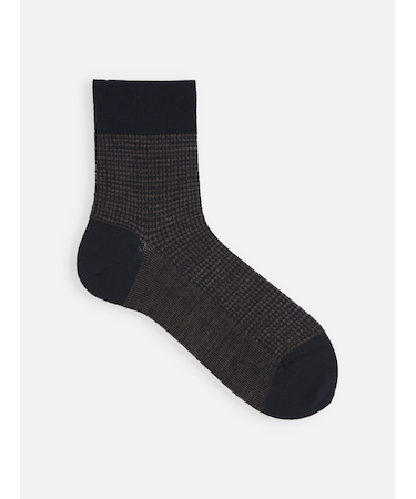 【Tabio MEN】ウールハンドトゥースショート丈ソックス