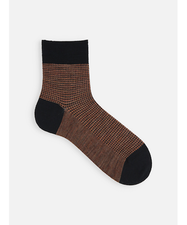 【Tabio MEN】ウールハンドトゥースショート丈ソックス