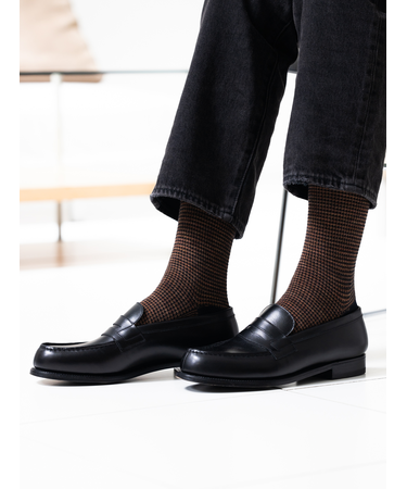 【Tabio MEN】ウールハウンドトゥースレギュラー丈ソックス