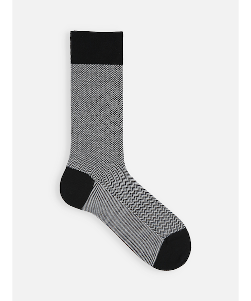 【Tabio MEN】ウールヘリンボンレギュラー丈ソックス