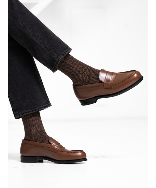 【Tabio MEN】ウールヘリンボンレギュラー丈ソックス