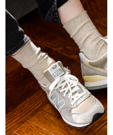 【Tabio MEN】紡毛メリノウールゴム長ショート丈ソックス