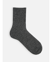 【Tabio MEN】紡毛メリノウールゴム長ショート丈ソックス