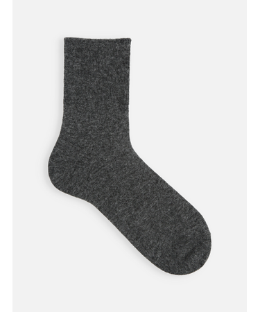 【Tabio MEN】紡毛メリノウールゴム長ショート丈ソックス