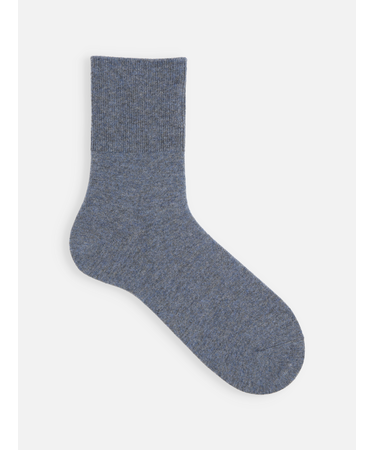 【Tabio MEN】紡毛メリノウールゴム長ショート丈ソックス