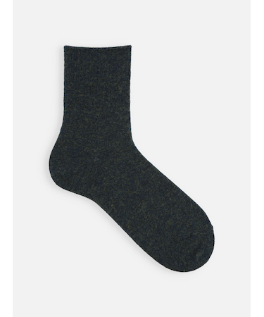 【Tabio MEN】紡毛メリノウールゴム長ショート丈ソックス