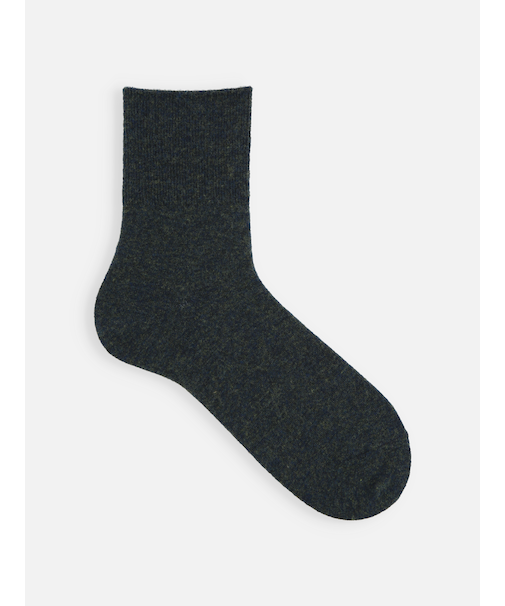 【Tabio MEN】紡毛メリノウールゴム長ショート丈ソックス