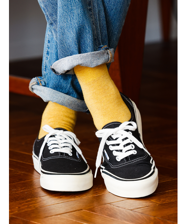 【Tabio MEN】紡毛メリノウールゴム長ショート丈ソックス