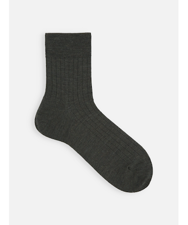 【Tabio MEN】Super120’sウールドレスリブショート丈ソックス