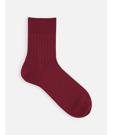 【Tabio MEN】Super120’sウールドレスリブショート丈ソックス