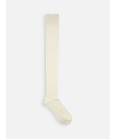 毛混3×1リブニーハイソックス