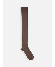 毛混3×1リブニーハイソックス