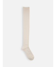 毛混3×1リブニーハイソックス