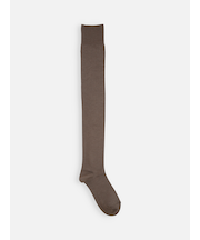 毛混べタニーハイソックス