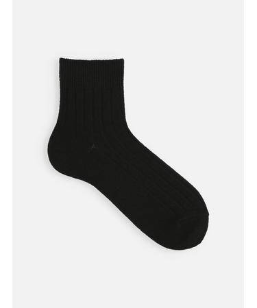 【Tabio MEN】WOOL太リブショートソックス（27.0～29.0cm）