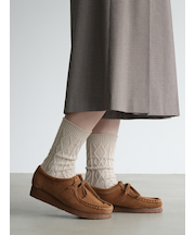 毛混ダイヤケーブルソックス