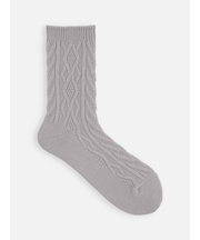 毛混ダイヤケーブルソックス