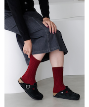 毛混ダイヤケーブルソックス