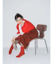 毛混ダイヤケーブルソックス