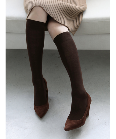 ハイゲージ梳毛ベタハイソックス