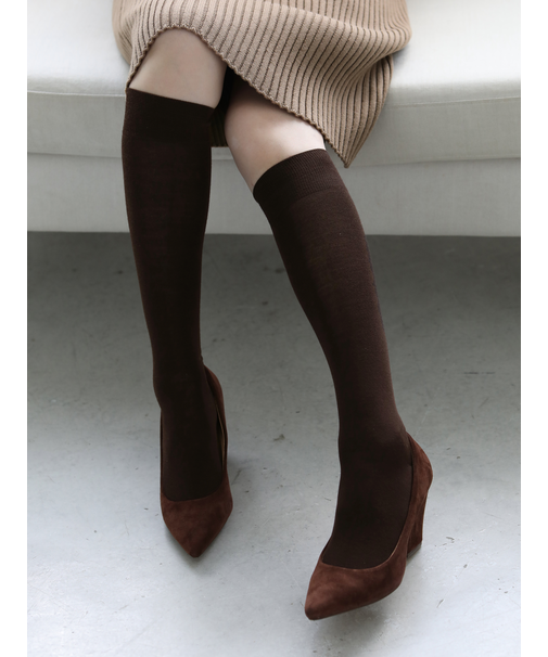 ハイゲージ梳毛ベタハイソックス