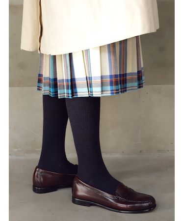 すっきり細リブ 400デニール裏起毛タイツ