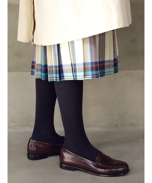 すっきり細リブ 400デニール裏起毛タイツ