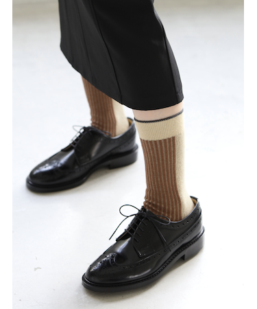 ジャカードリブ切替ソックス