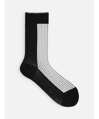 ジャカードリブ切替ソックス