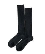【Tabio MEN】WEB限定/WOOL太リブハイソックス