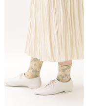 毛混カメリアフロートショートソックス