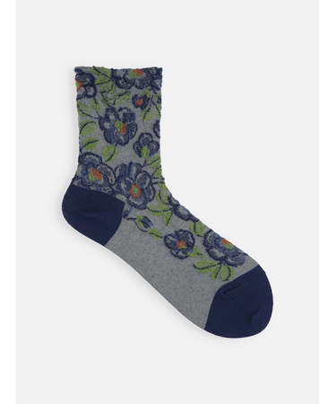 毛混カメリアフロートショートソックス