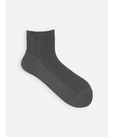 【WEB限定・ドライタッチ】絶妙な丈のリブショートソックス