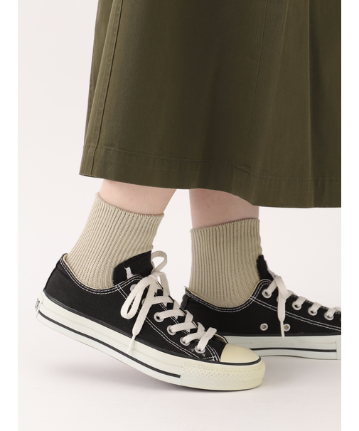 【WEB限定・ドライタッチ】絶妙な丈のリブショートソックス