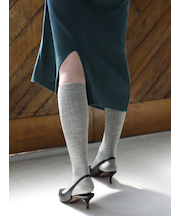 梳毛8×2リブハイソックス