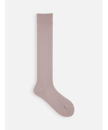 梳毛8×2リブハイソックス