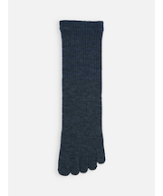 【Tabio MEN】毛混ゴムゆる五本指クルー丈ソックス