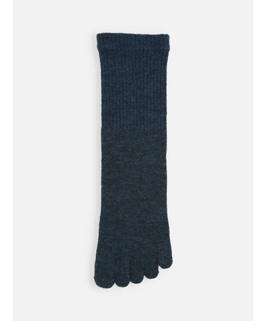 【Tabio MEN】毛混ゴムゆる五本指クルー丈ソックス